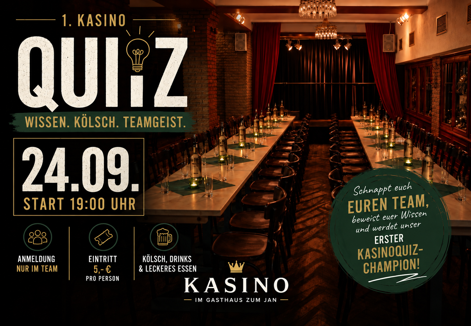 1. Kasino Quiz – Wissen, Kölsch & Teamgeist
